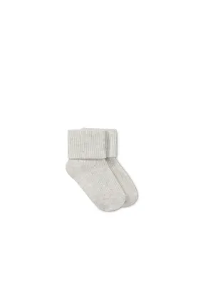 Classic Rib Sock - Light Oatmeal Marle