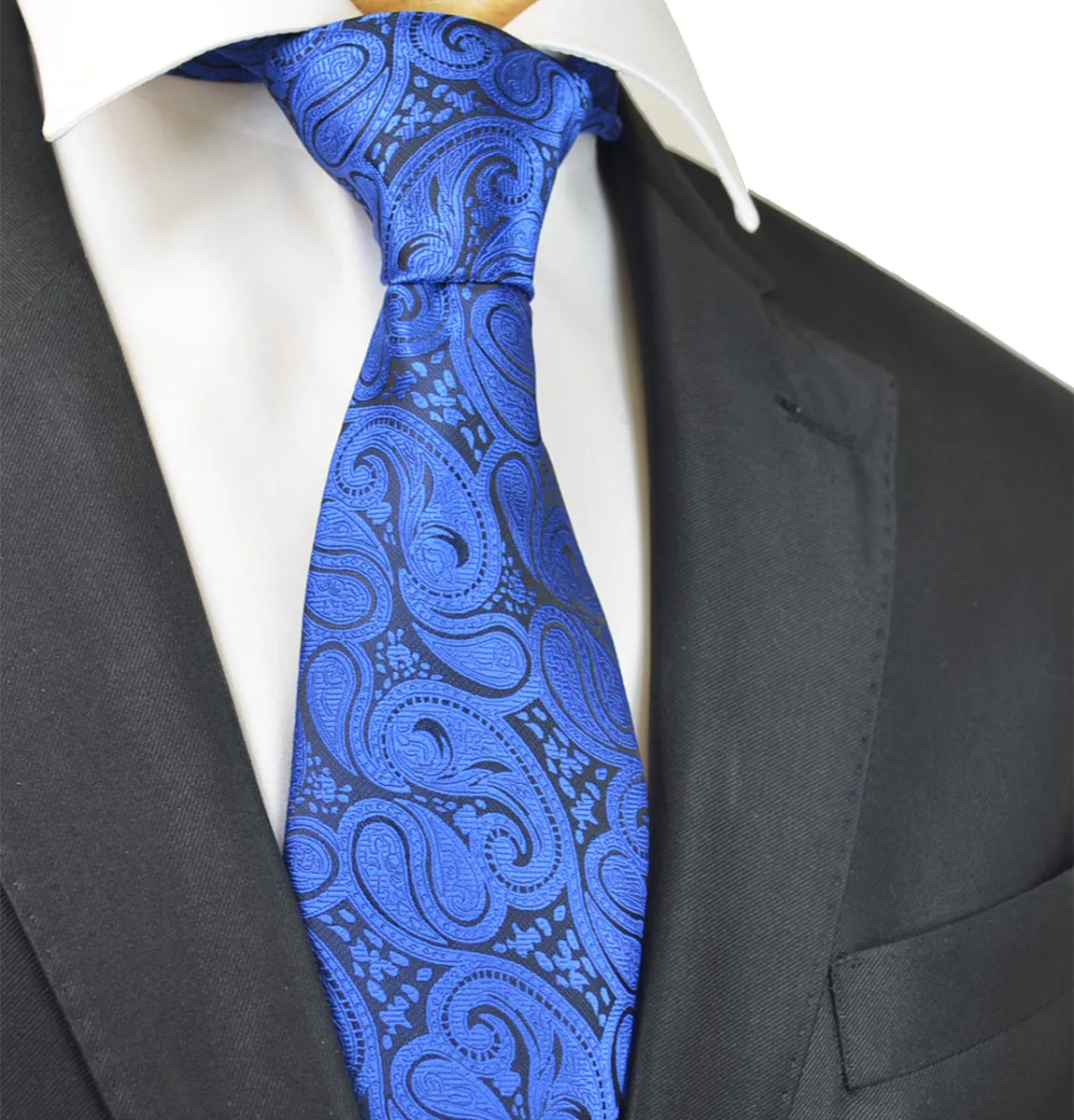 Classic Royal Blue Paisley Tuxedo Vest Set