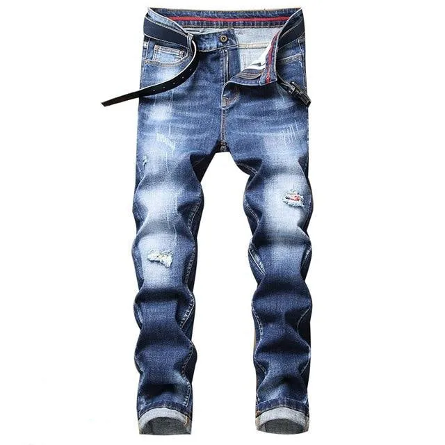 Classic Street Runner Men's Distressed Jeans