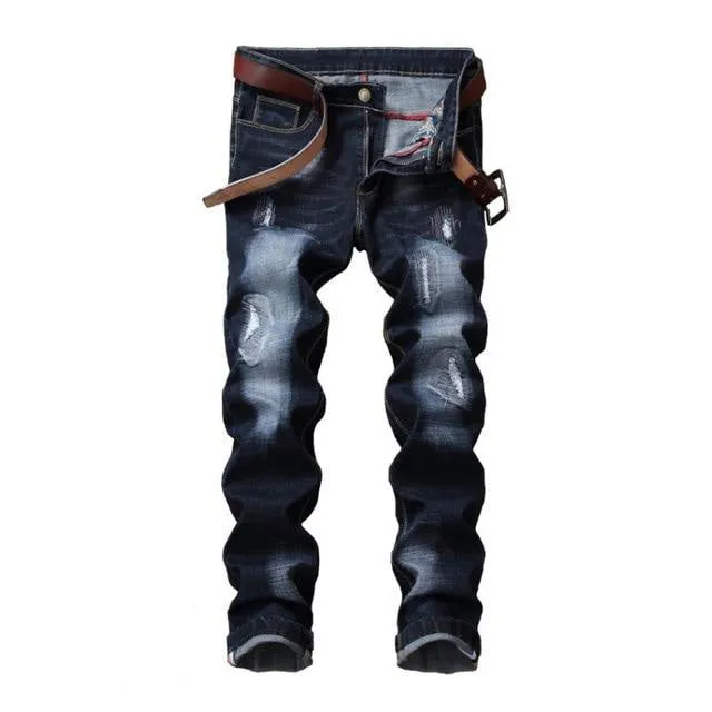 Classic Street Runner Men's Distressed Jeans