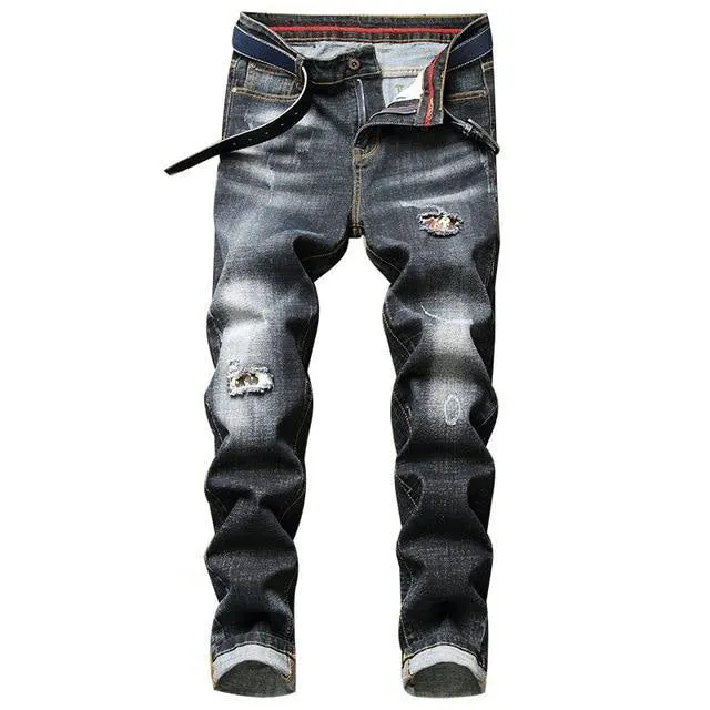 Classic Street Runner Men's Distressed Jeans