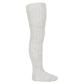 CÓNDOR Wool Blend Ribbed Tights- Aluminum Grey