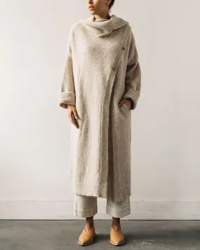 Cordera Alpaca Scarf Neck Coat, Beige