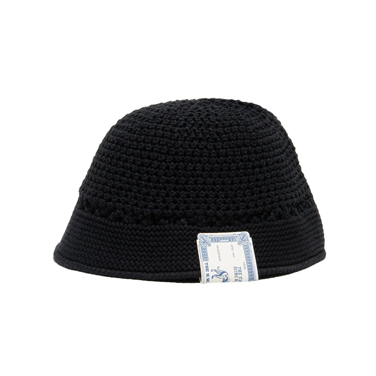 COTTON KNIT HAT - Black