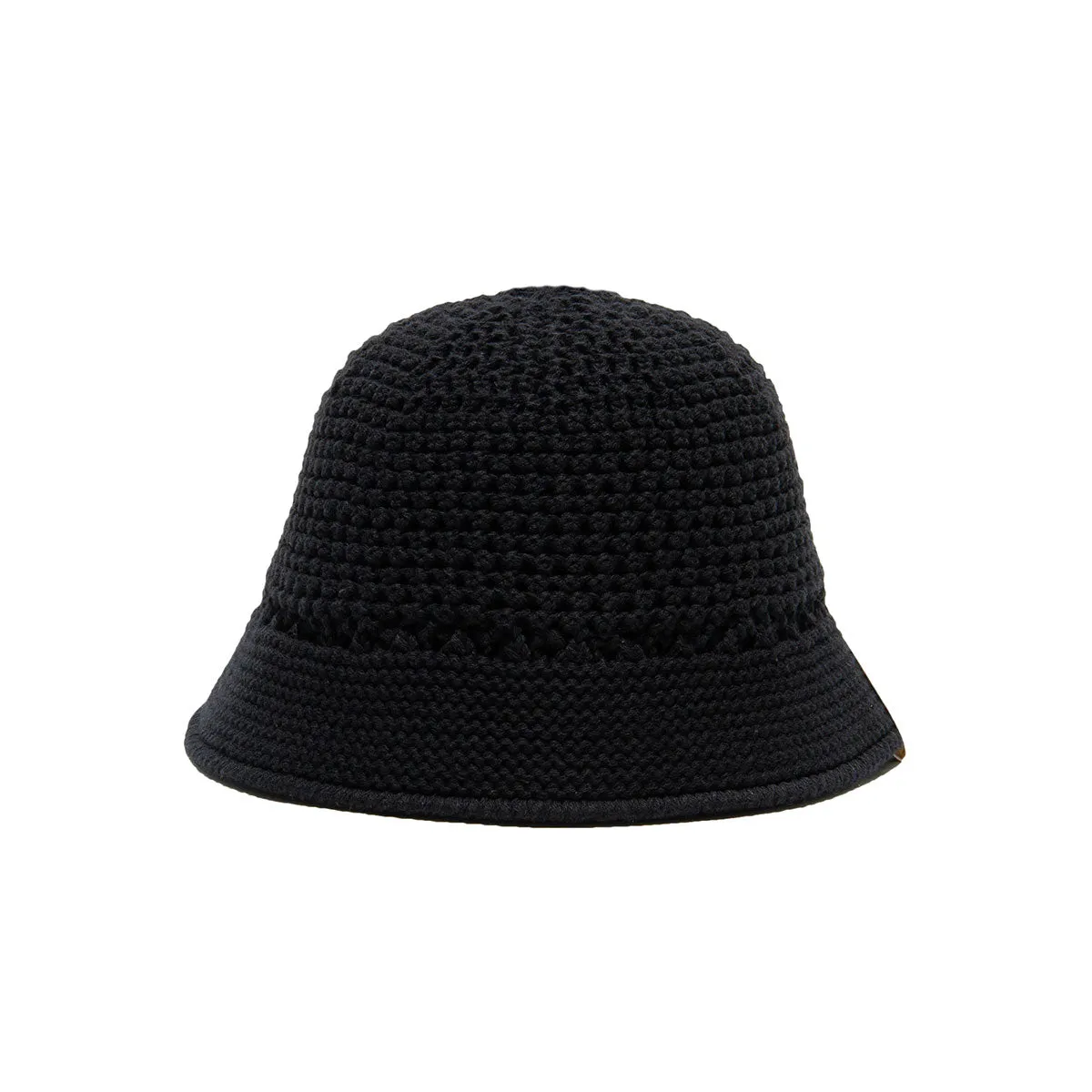 COTTON KNIT HAT - Black