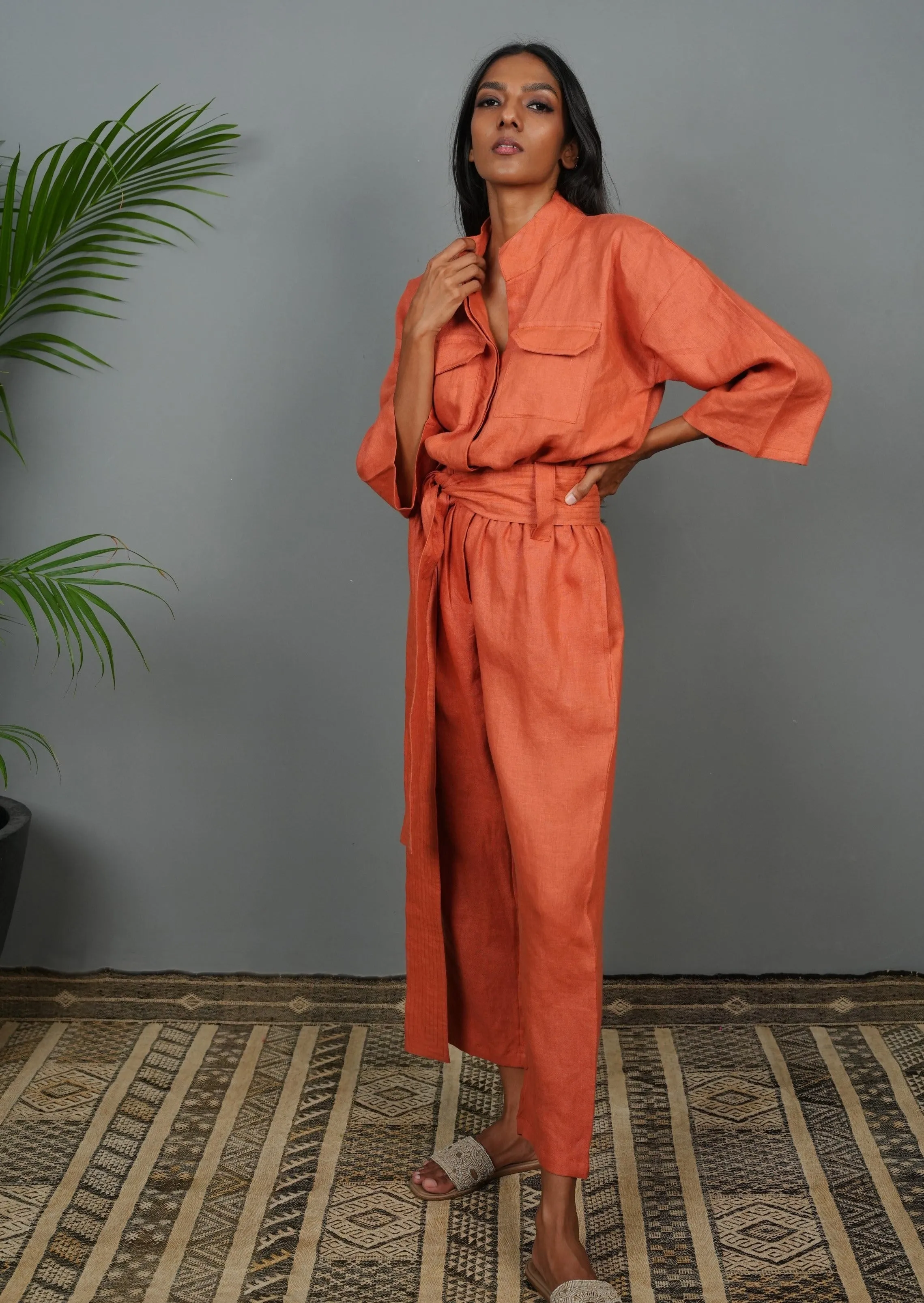 Crop Anusha Jumpsuit - Spice