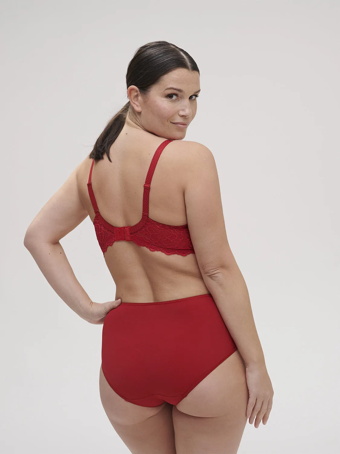 Culotte taille haute - Rouge Tango