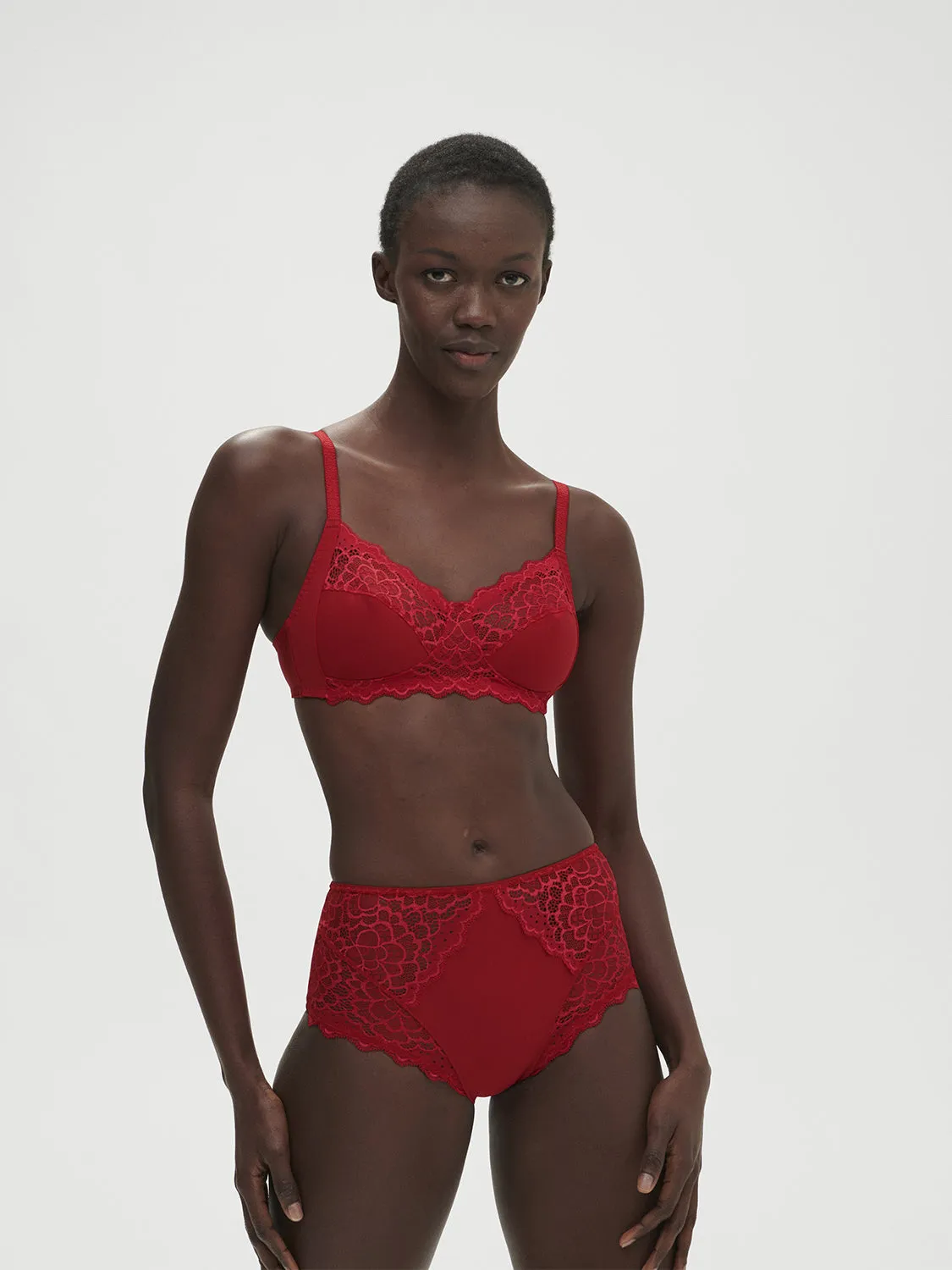 Culotte taille haute - Rouge Tango