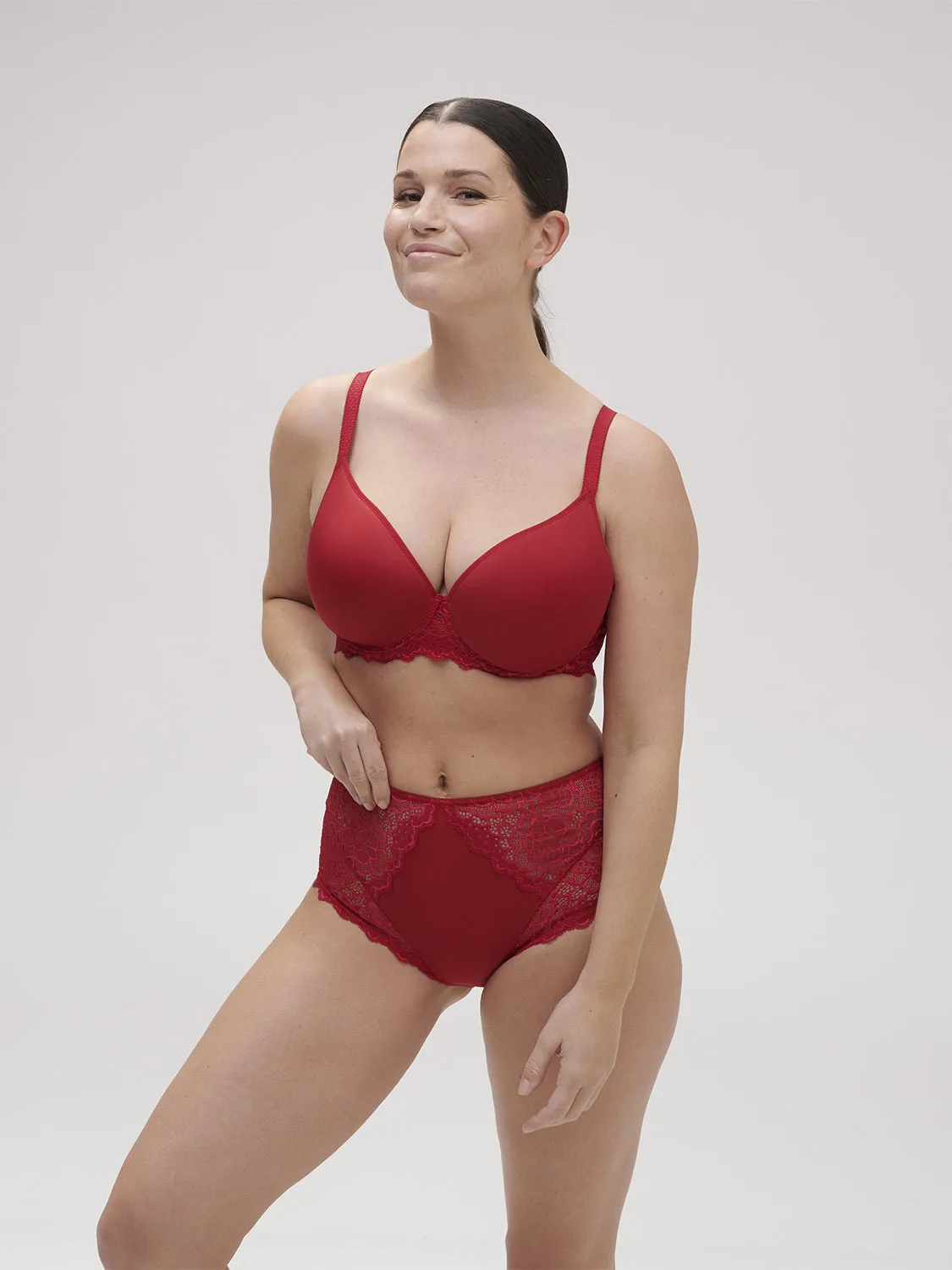 Culotte taille haute - Rouge Tango