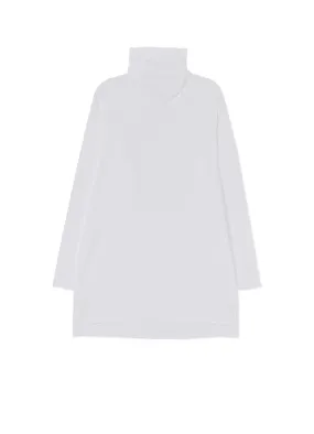 DOUBLE-FACE COTTON JERSEY TURTLENECK