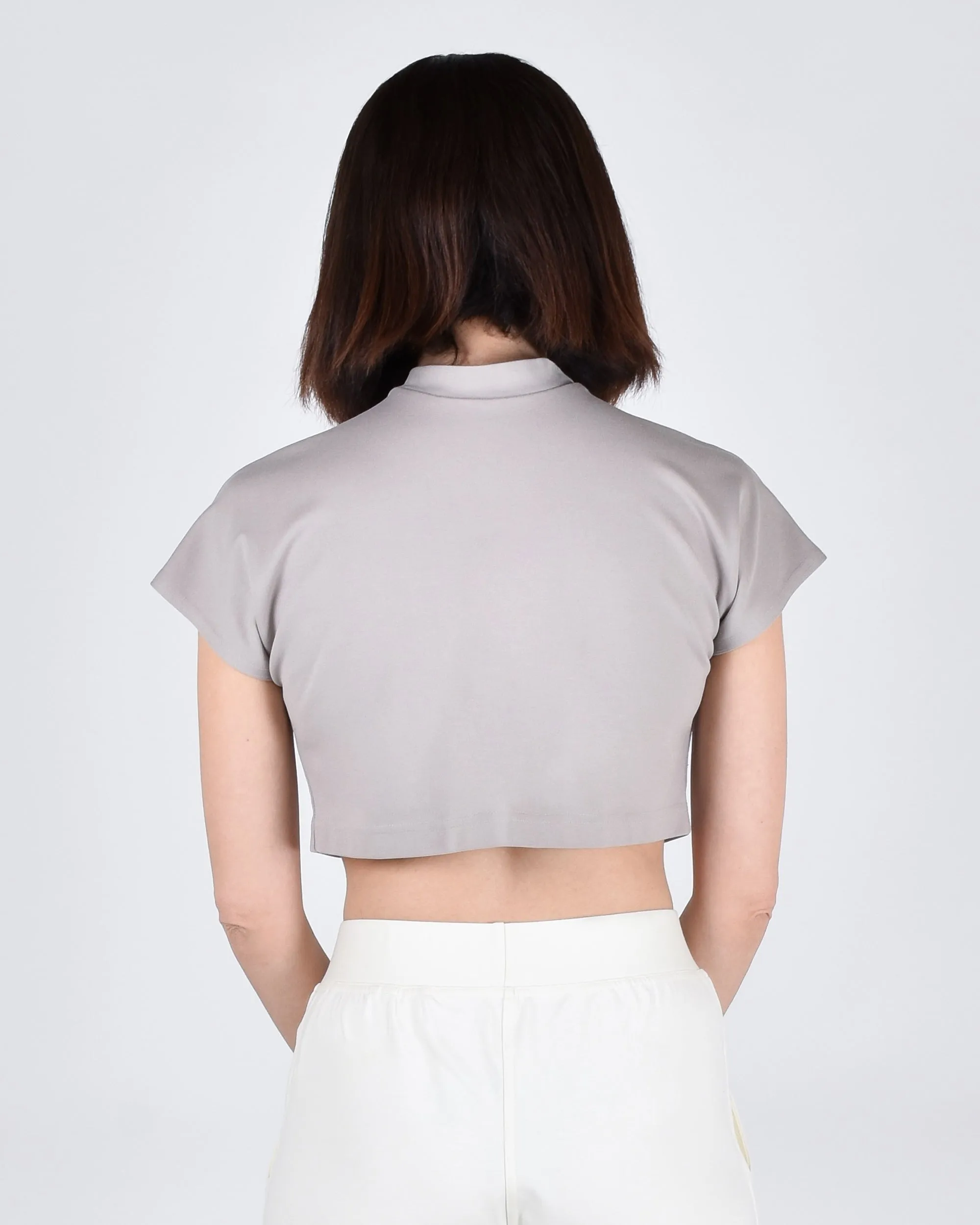 Egret Crop Cap Sleeve 2-in-1 in Taupe