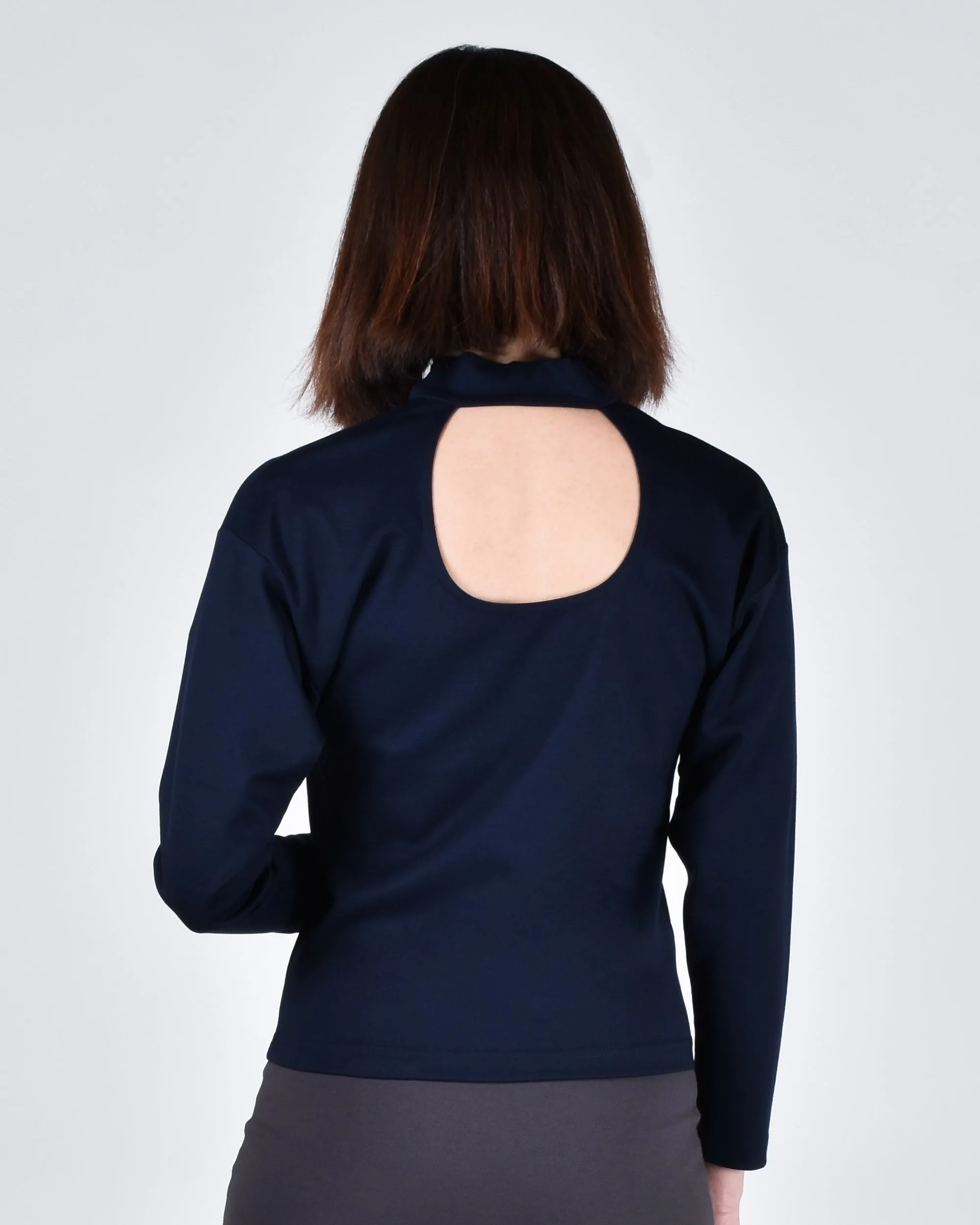 Egret Long Sleeve Top 2-in-1 in Navy