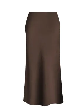 Eudora Maxi Bias Skirt- Washed Brown