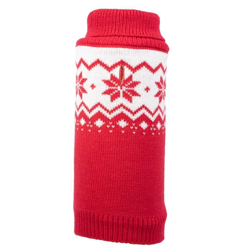 Fair Isle Snowflake Turtleneck Dog Sweater