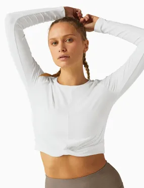 Featherweight Center Stage Cropped Pullover - Cloud White