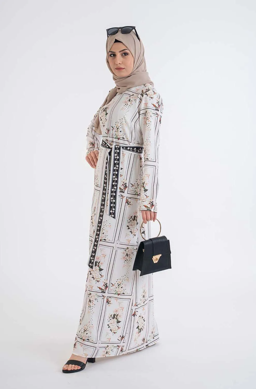 Flower Print kimono-Hijab Casual