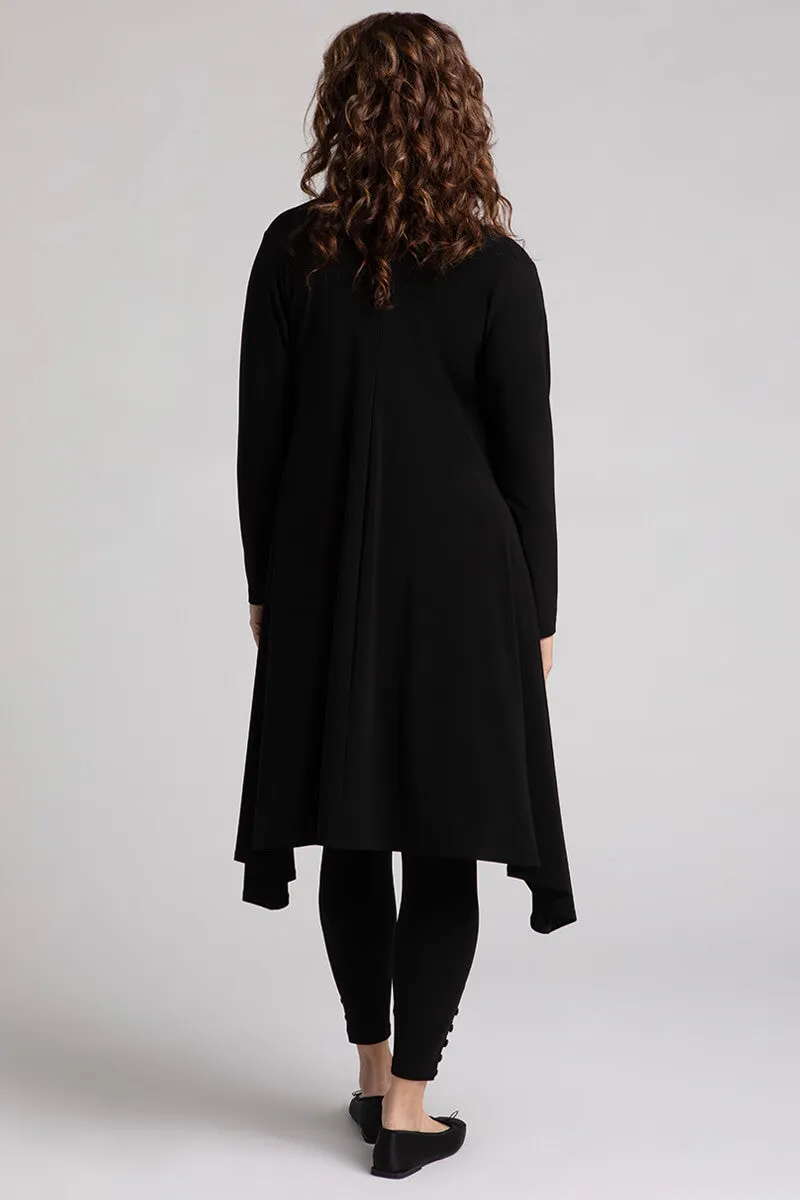 Flutter Duster Cardigan | Black