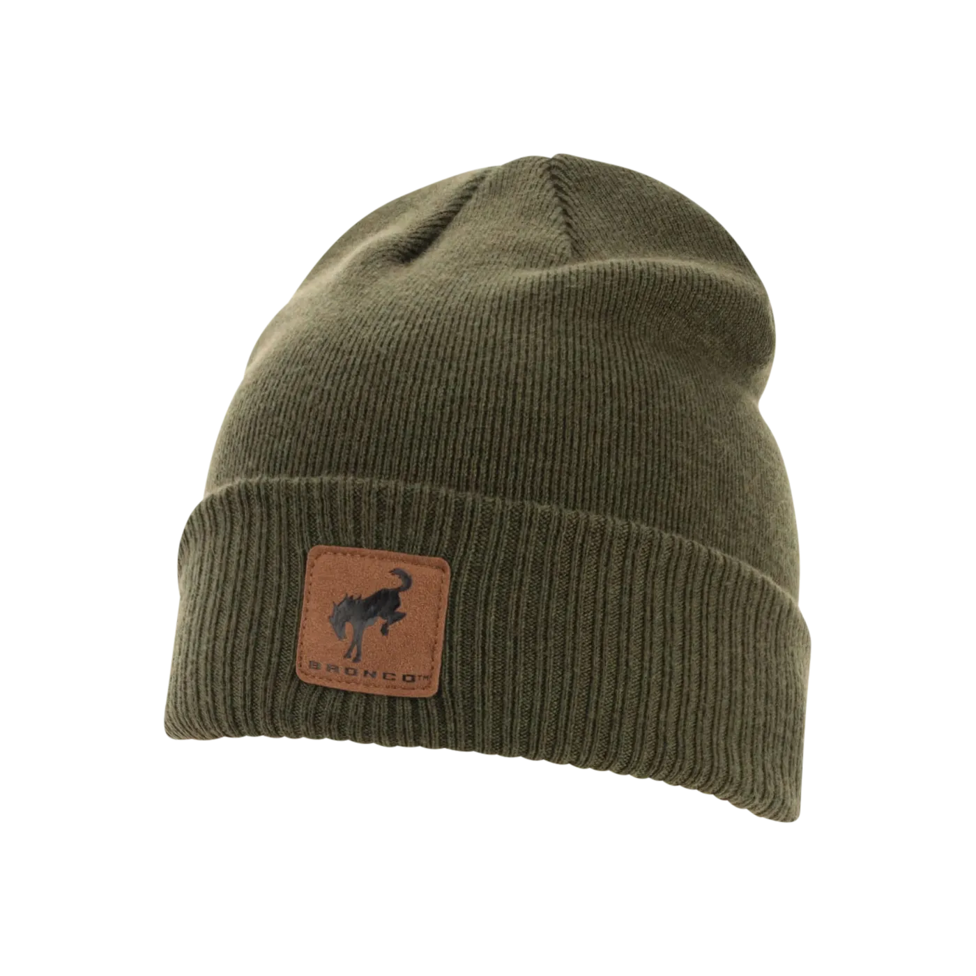 Ford Bronco Leather Patch Merino Wool Knit Hat