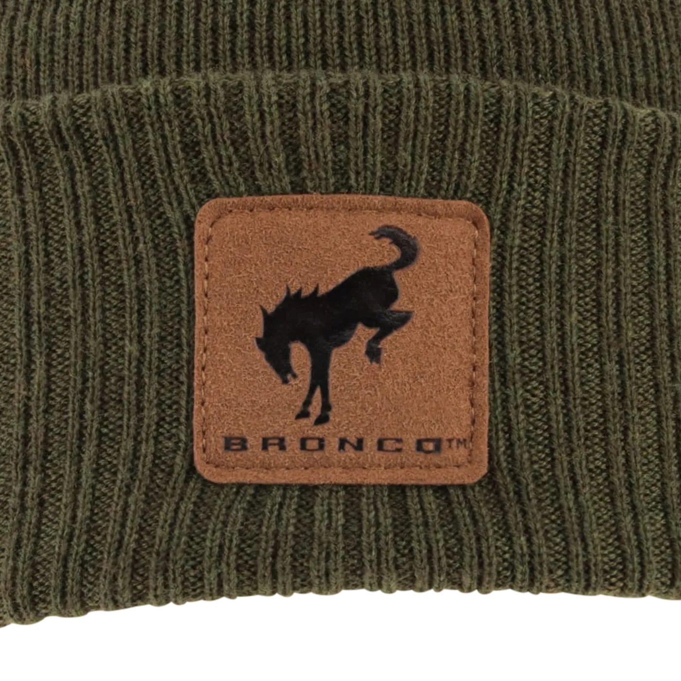 Ford Bronco Leather Patch Merino Wool Knit Hat