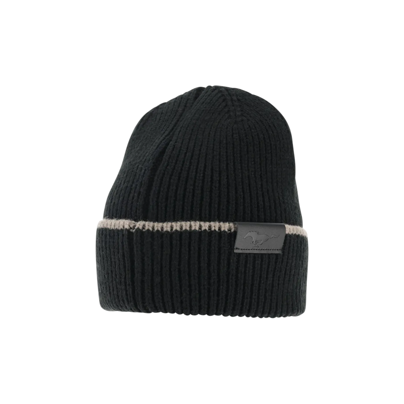 Ford Mustang Leather Patch Knit Hat