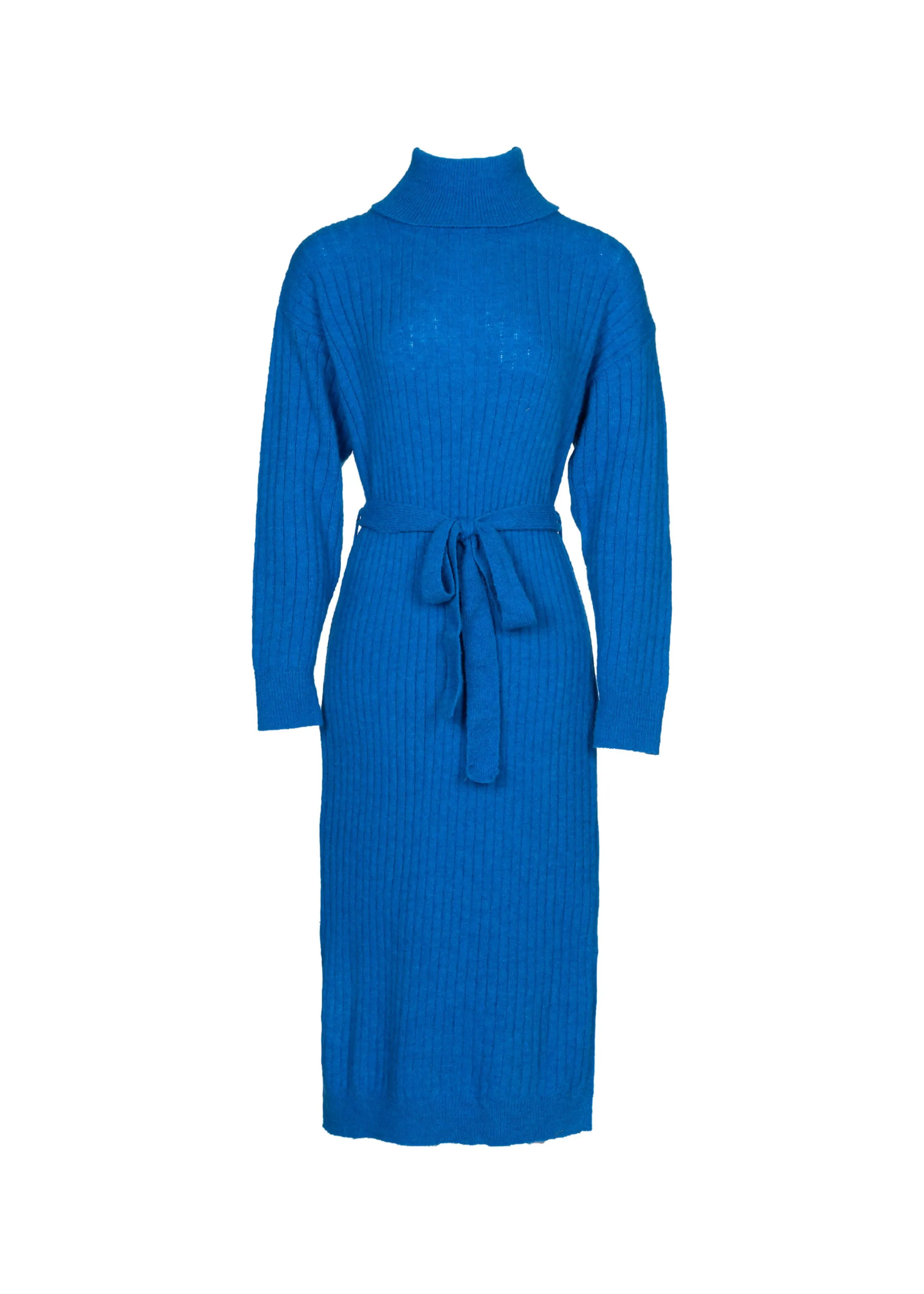 FRNCH Cobalt Blue Turtleneck Sweater Dress