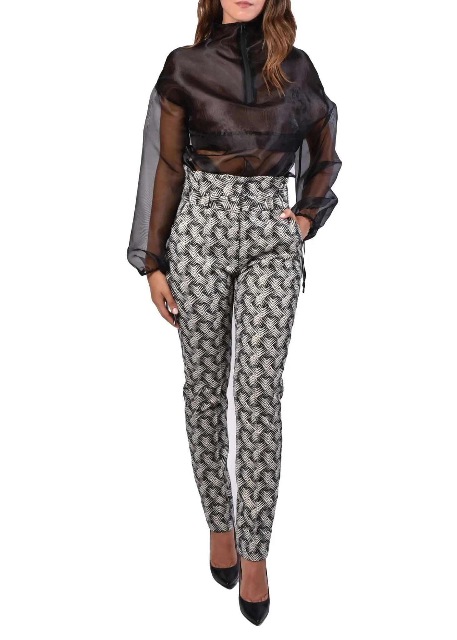 Glitter Jacquard Pants