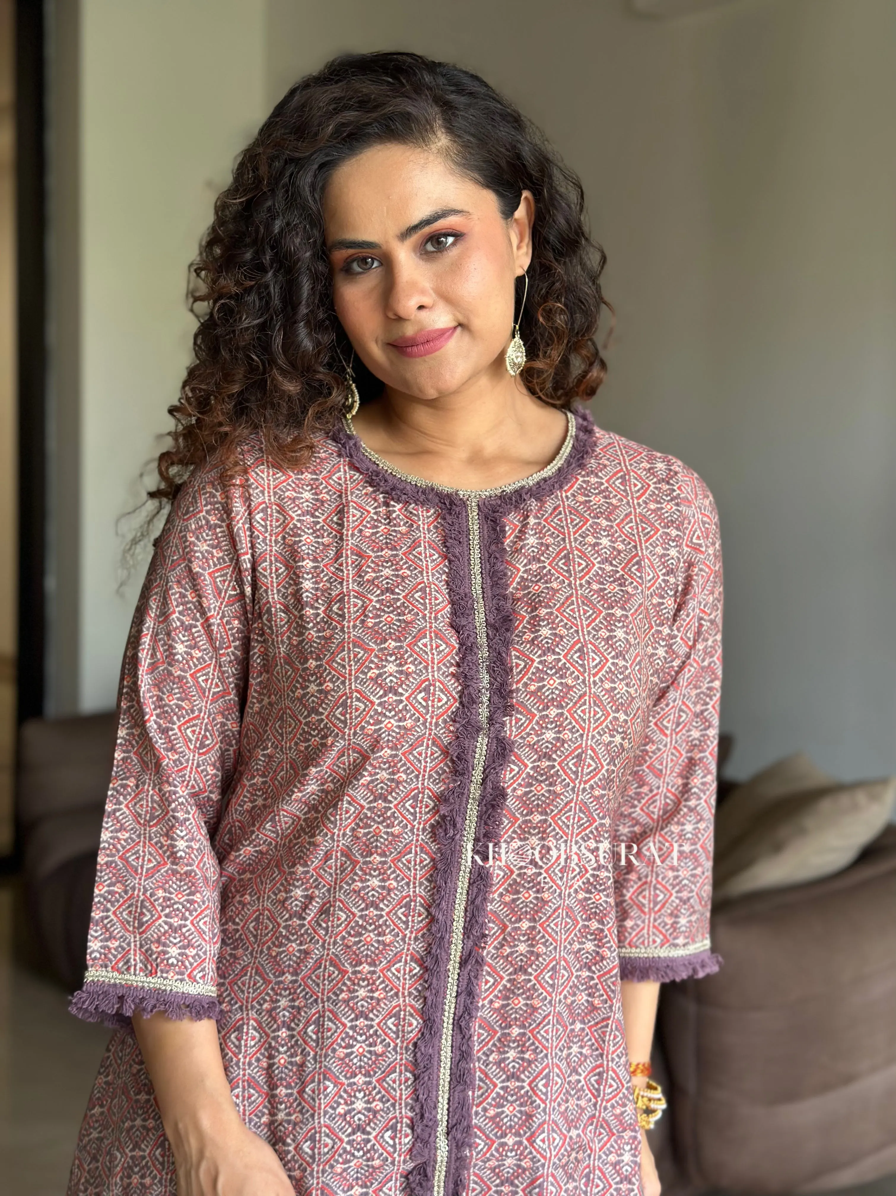 Gulmohar Pink Kurta And Tulip Pants