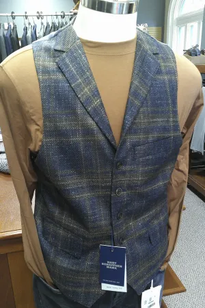 Hart Schaffner Marx Blue/Bronze Plaid Vest