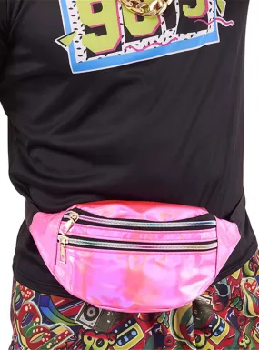 Iridescent Pink 1980s Costume Bum Bag