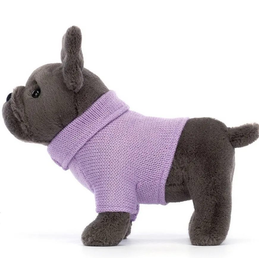 Jellycat - French Bulldog in Purple Cosby Sweater