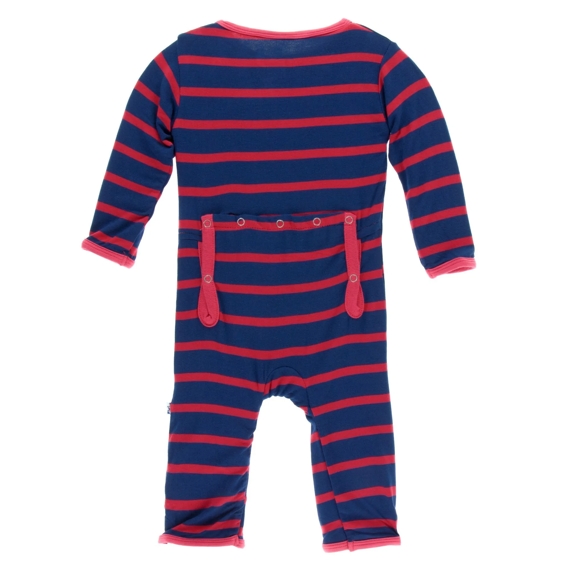 KicKee Pants Everyday Heroes Navy Stripe Coverall with Zipper