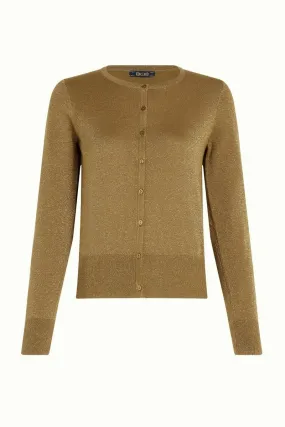 King Louie Cardi Roundneck Lapis Golden Brown