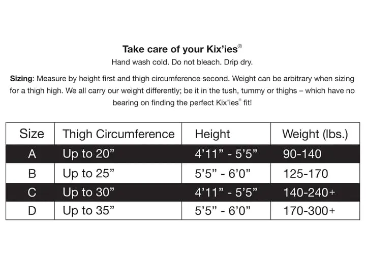 Kix'ies Lois Black Back Seam Thigh Highs