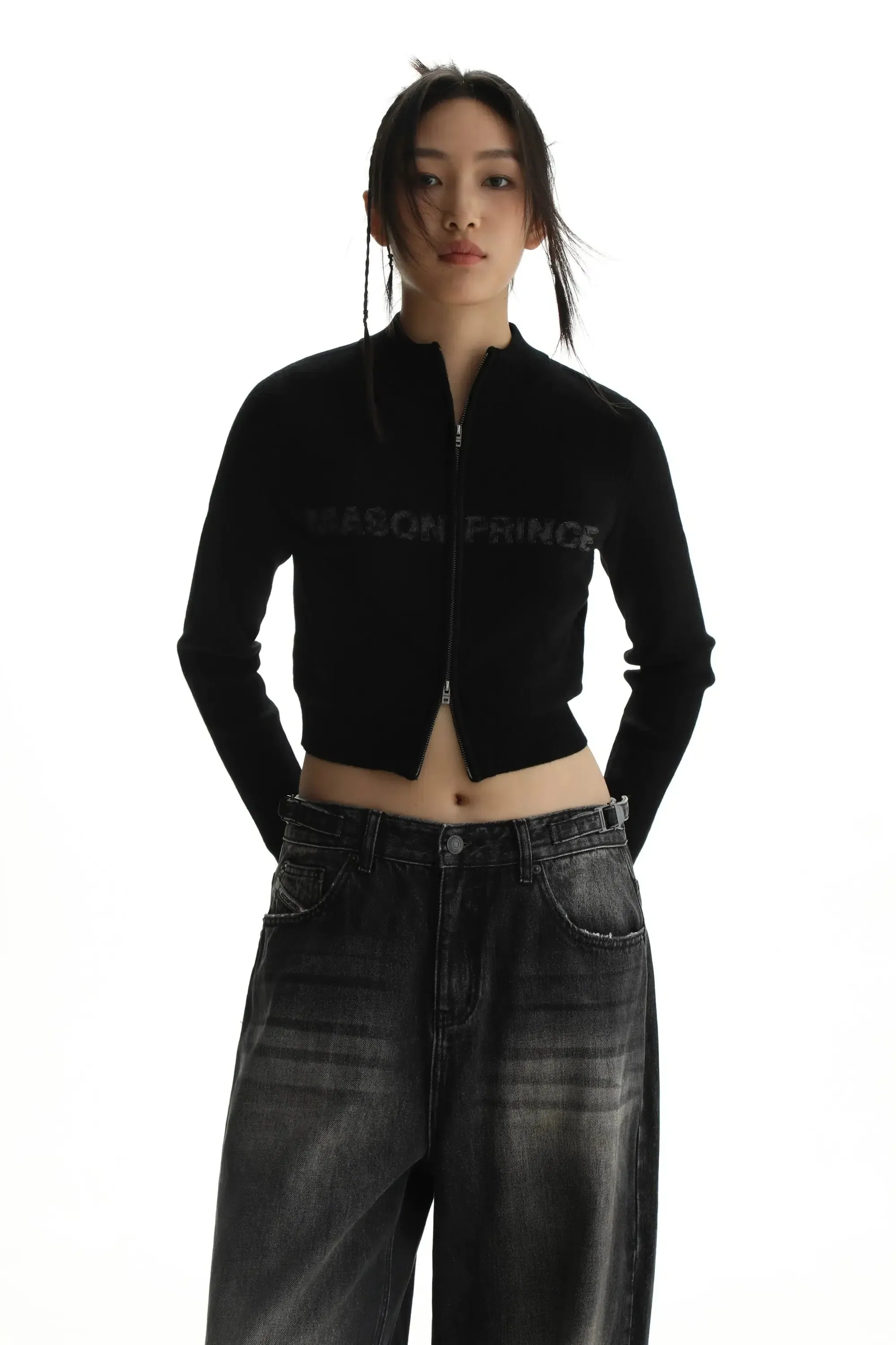 Logo Slim Fit Cropped Jacket