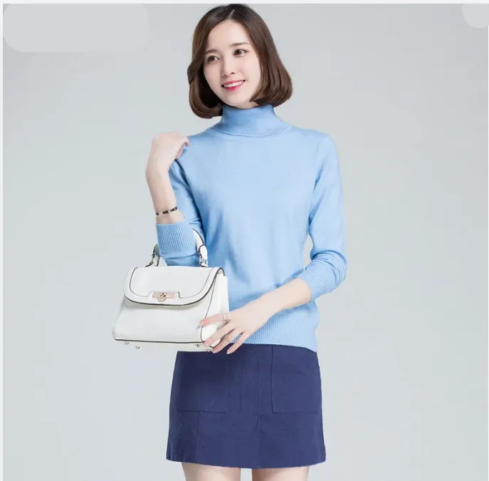 Long Sleeve Cashmere Turtleneck Sweater