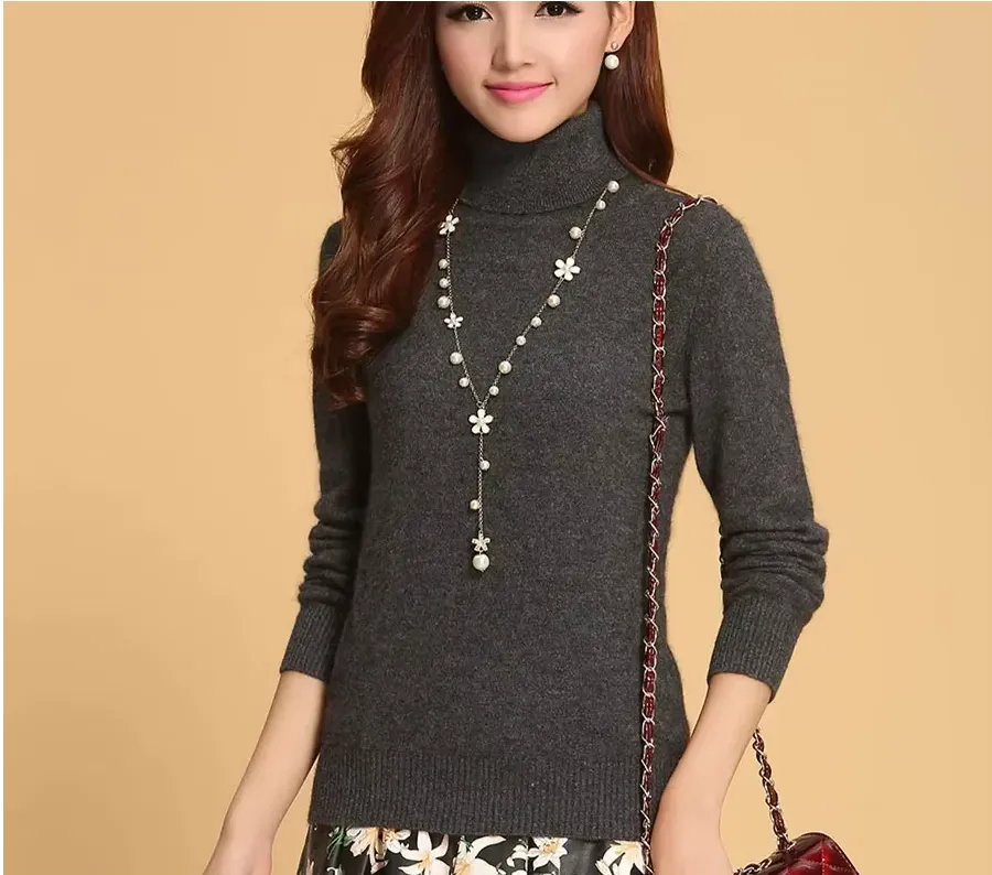 Long Sleeve Cashmere Turtleneck Sweater