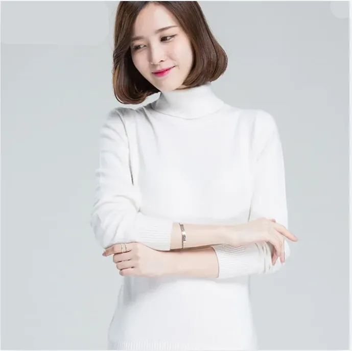 Long Sleeve Cashmere Turtleneck Sweater