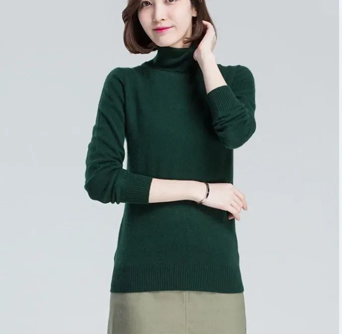 Long Sleeve Cashmere Turtleneck Sweater