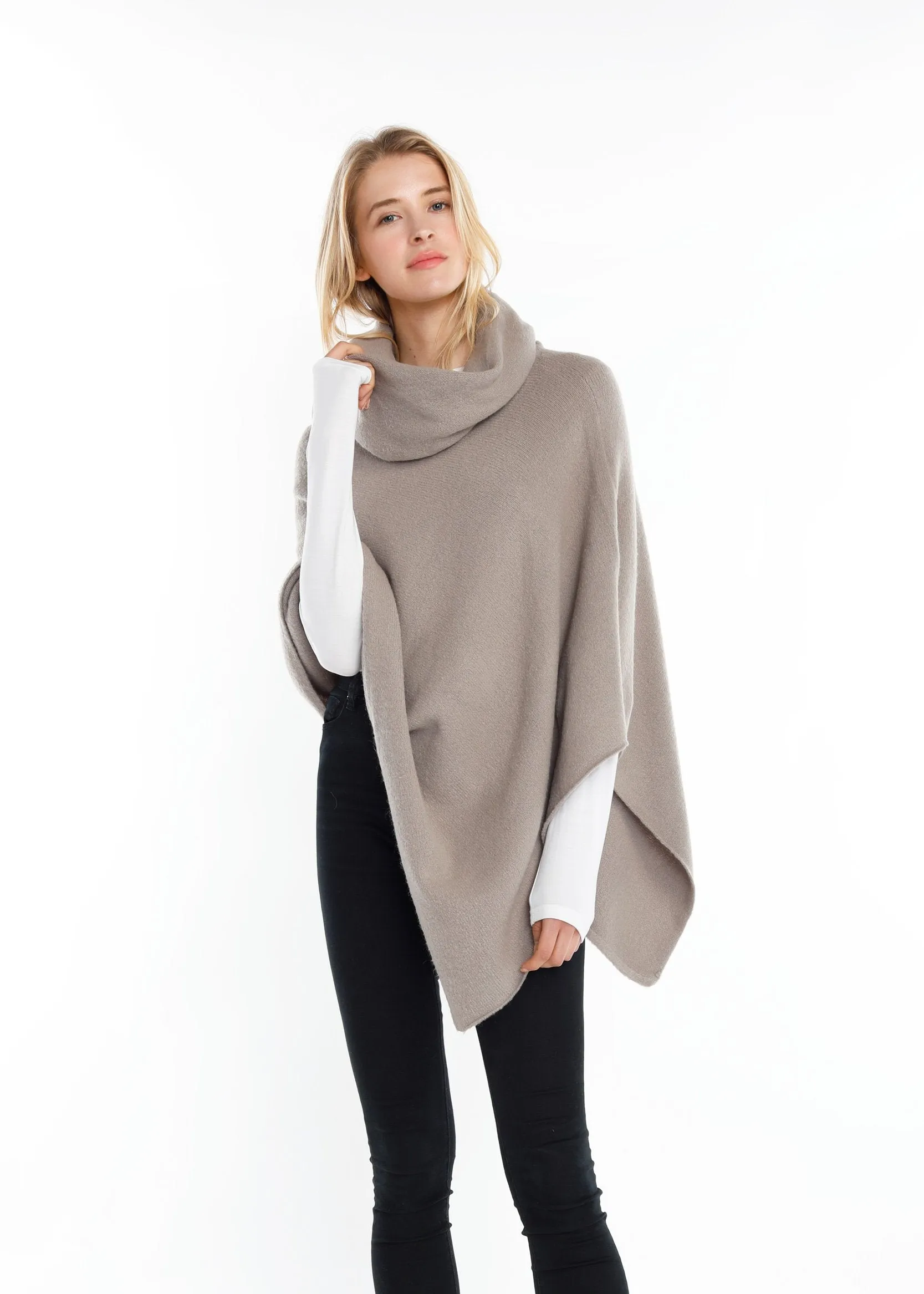 Look by M Turtleneck Wrap Poncho