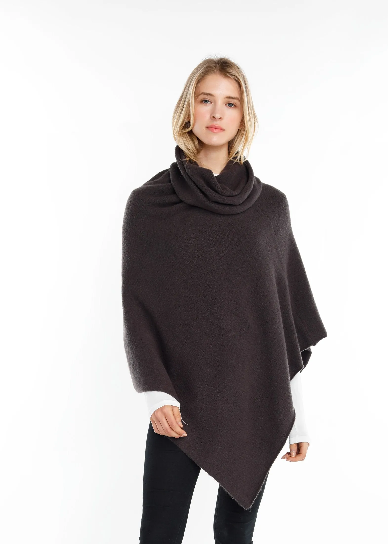 Look by M Turtleneck Wrap Poncho