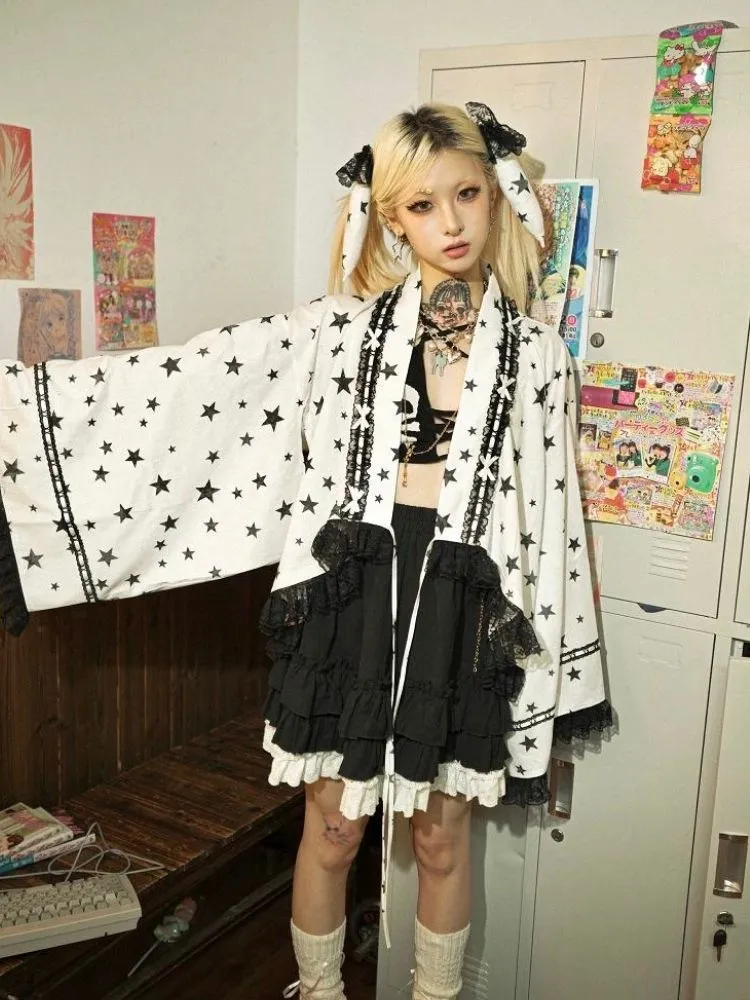 Loose Japanese kimono jacket【s0000003595】