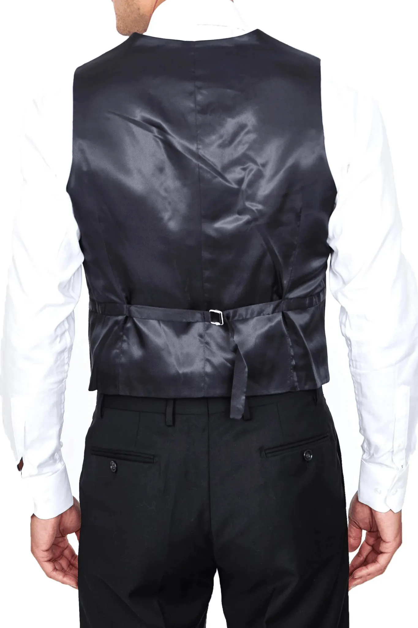 Low Cut Black Luxurious Italian Wool Collection Vest