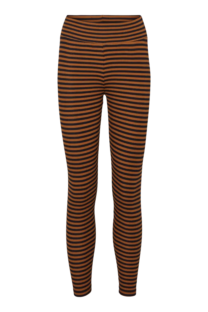 Ludmilla Tights - Bronze Brown/Black Stripe