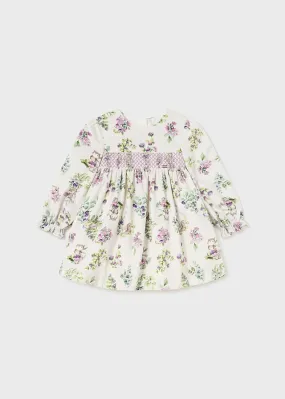 Mayoral Baby Girls Floral Print Velvet Dress