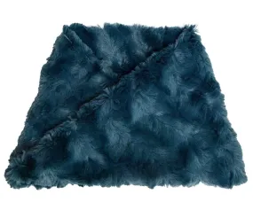 Men's Neck Warmer - Luxury Faux Fur in Peacock Pond