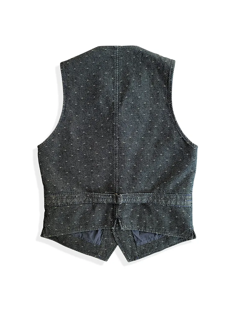 Men's Sashiko Notch Lapel Vest