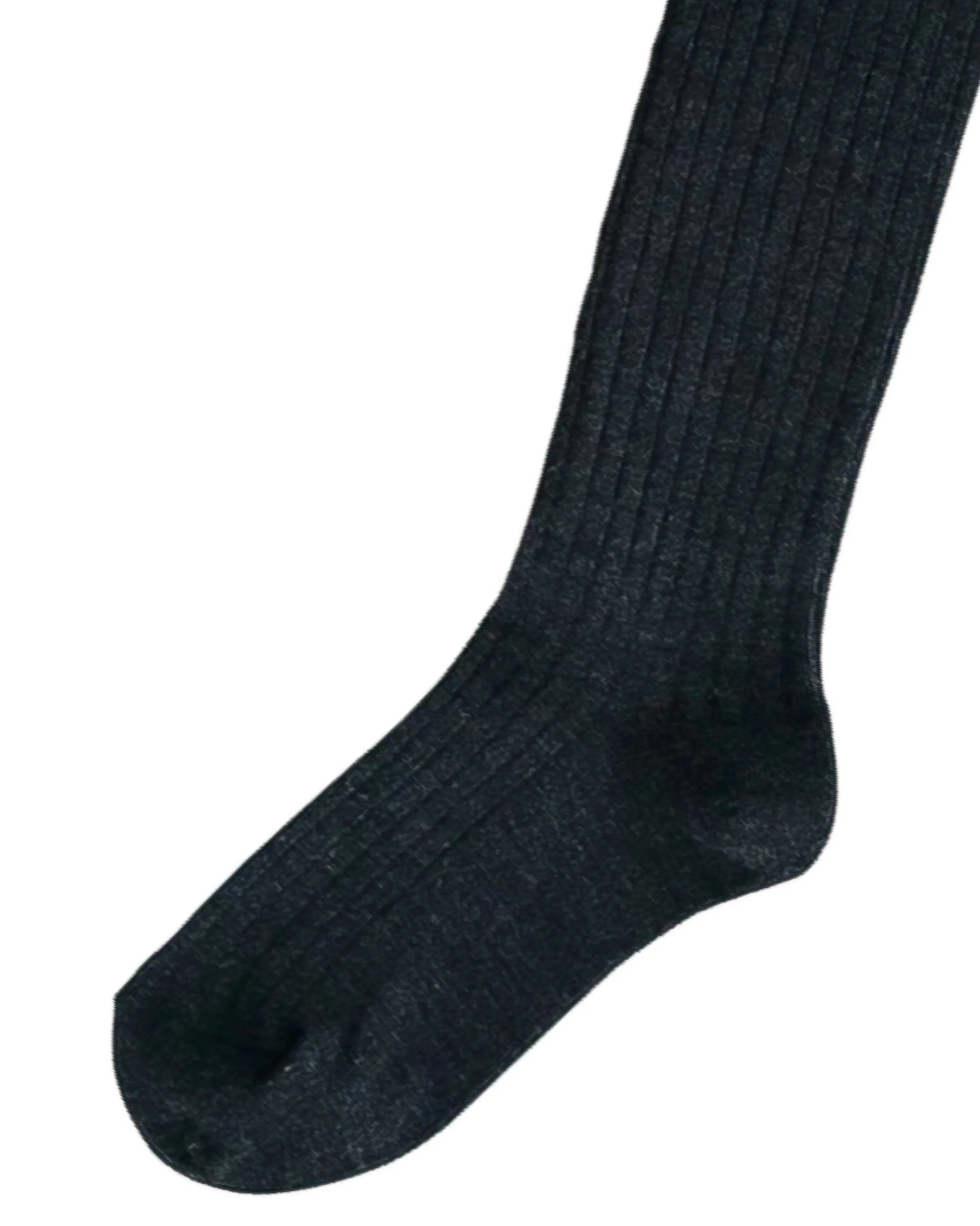 Merino Wool Ribbed High Socks