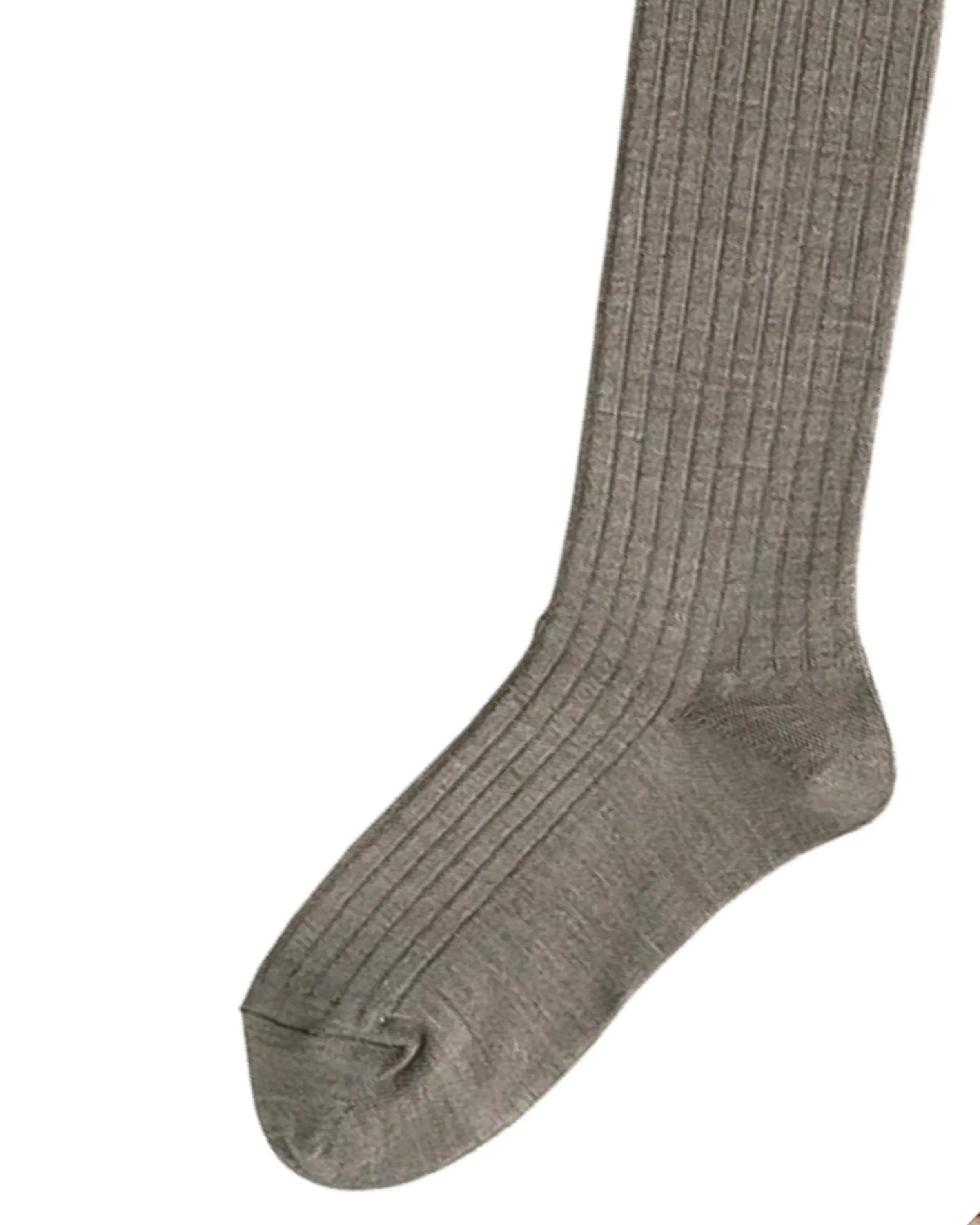 Merino Wool Ribbed High Socks