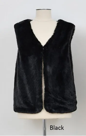 Mini Molly Girls Fuzzy Vest