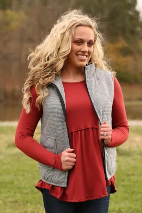 No Trouble Herringbone Vest (More Colors)